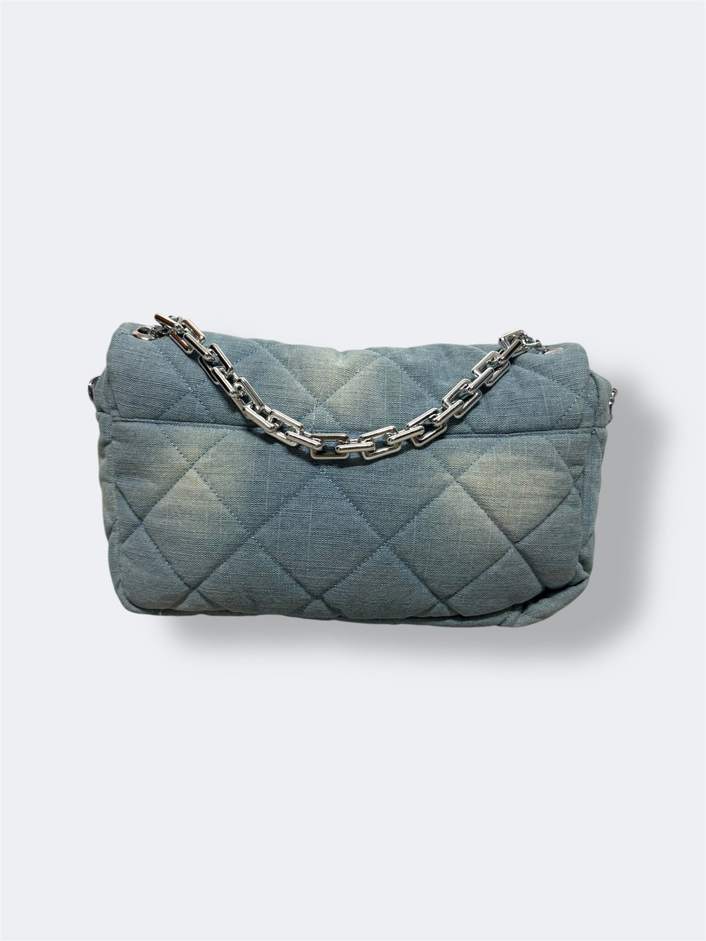 Borsa denim ‘You’re fake like this Chanel’ handmade