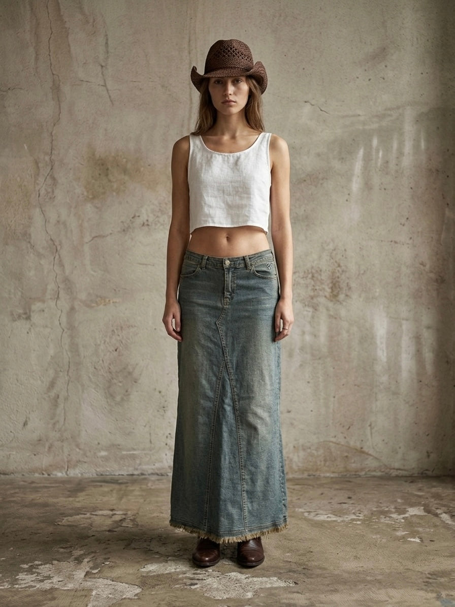 Maxigonna denim y2k Kocca