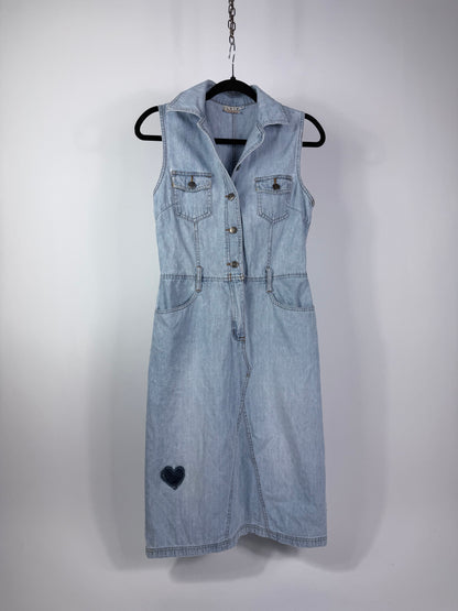 Abito smanicato di jeans