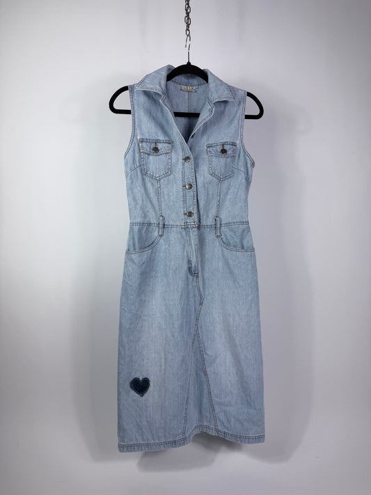 Abito smanicato di jeans
