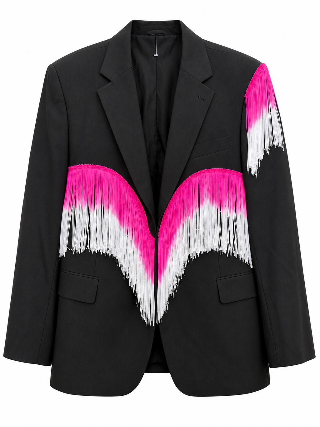 Blazer vintage frange ‘Flamingo Rodeo’