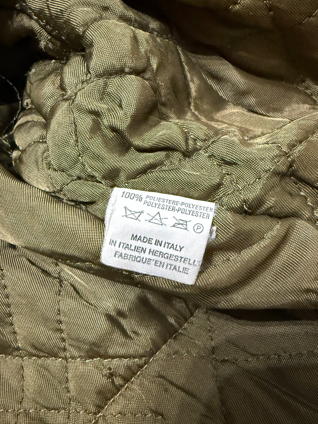 Giacca vintage trapuntata cachi