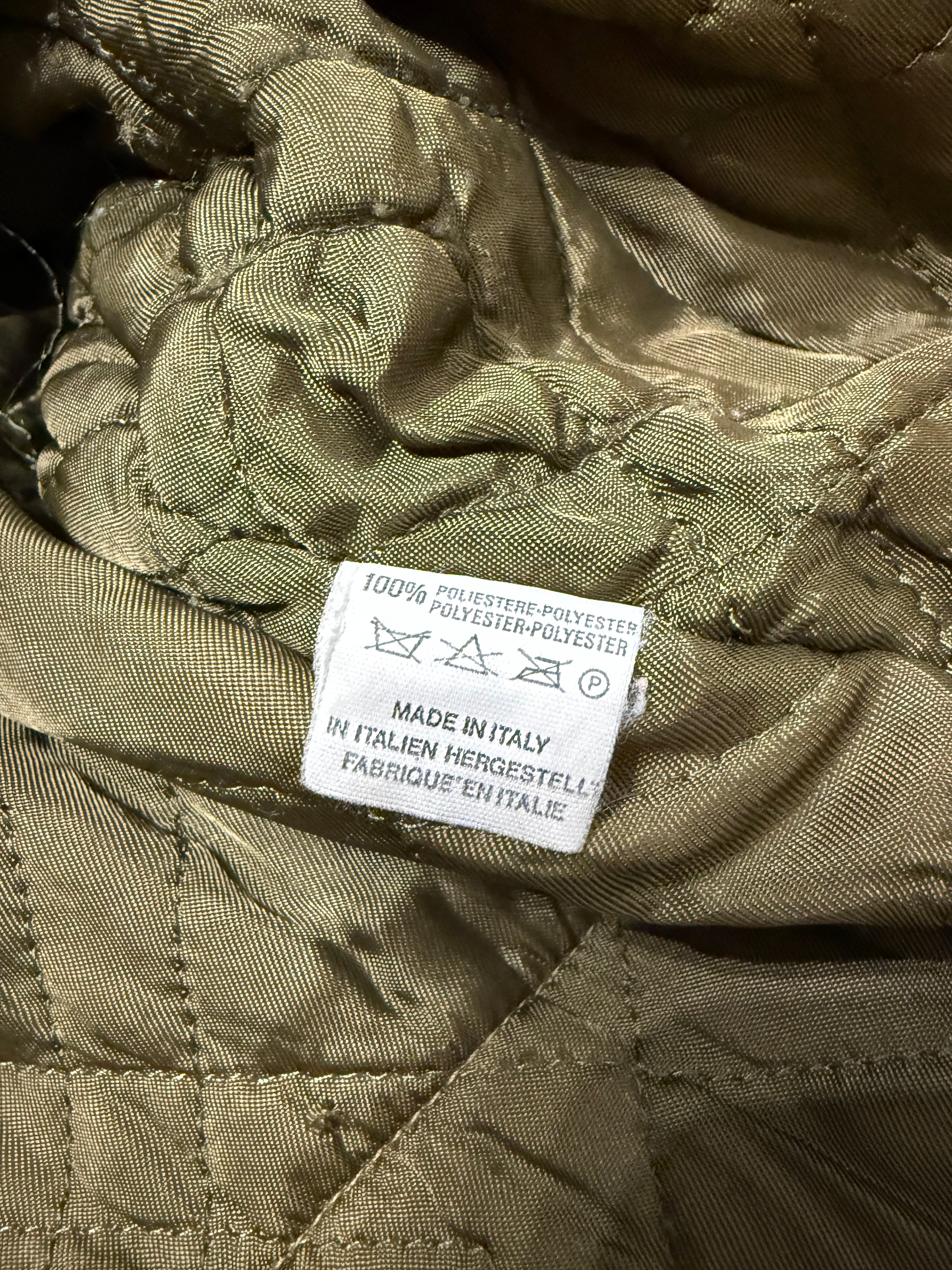 Giacca vintage trapuntata cachi