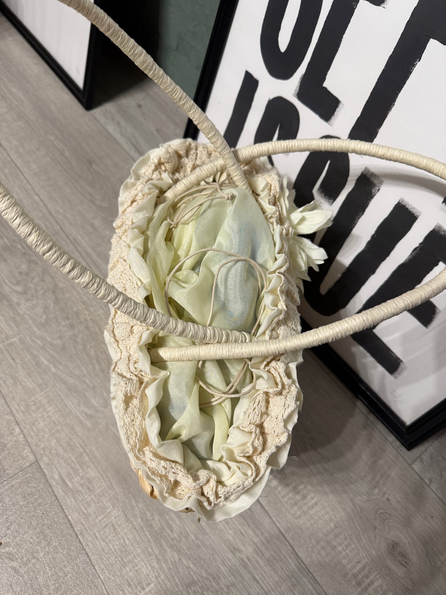 Cesta in paglia flower