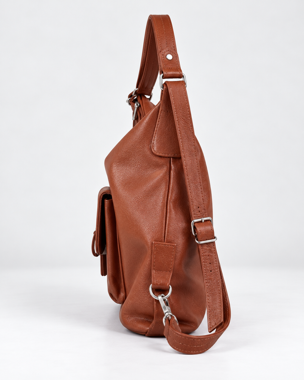 Borsa Vintage Cuoio Cognac 2 in 1 – A Spalla e Zaino