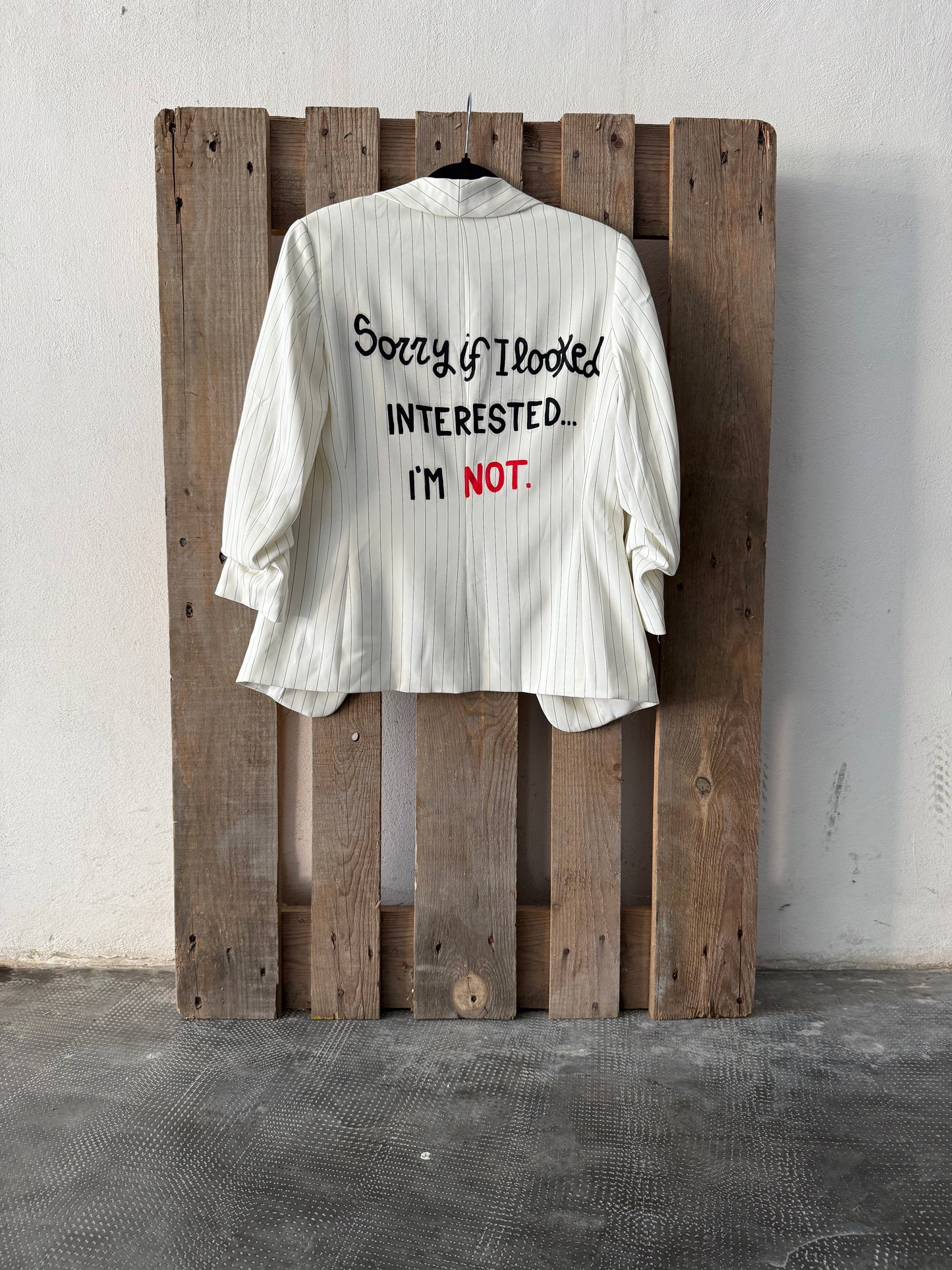 Blazer gessato ‘interested’