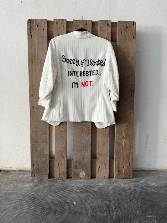 Blazer gessato ‘interested’