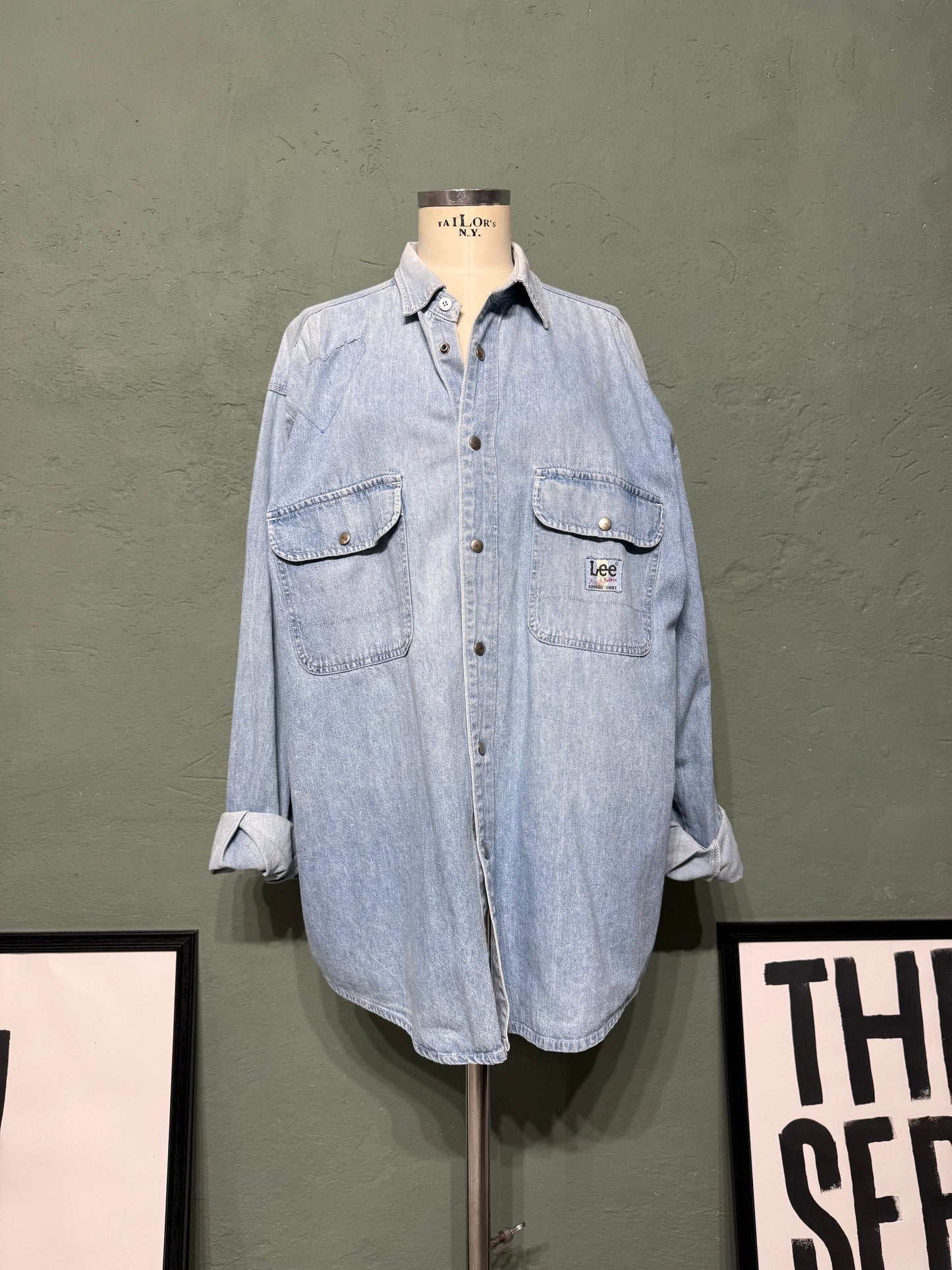 Maxi camicia denim handmade ‘Frida’ tg.L