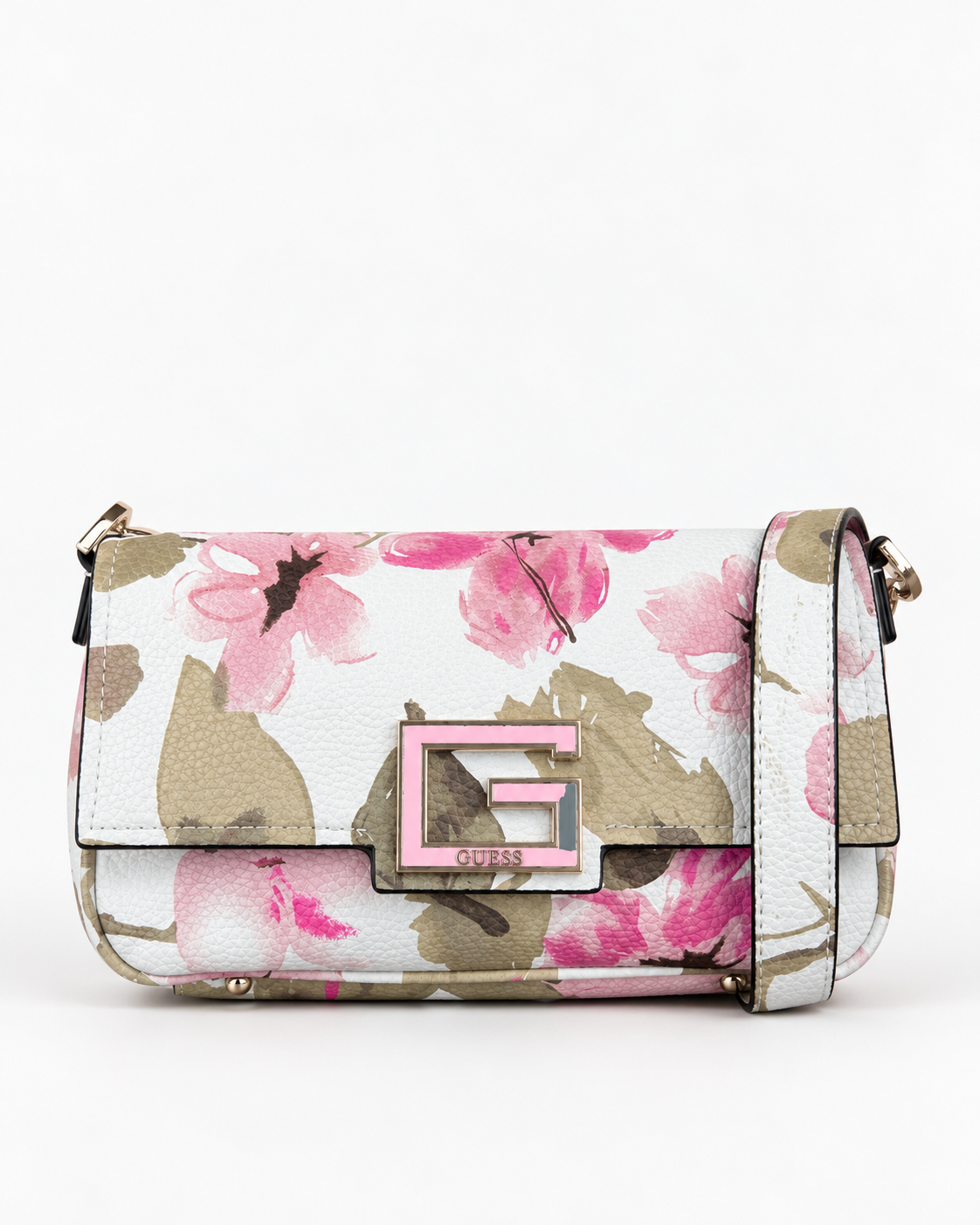 Borsa Guess floreale rosa con tracolla regolabile