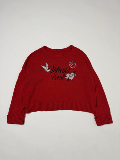 Maglioncino vintage tricot cotone patch