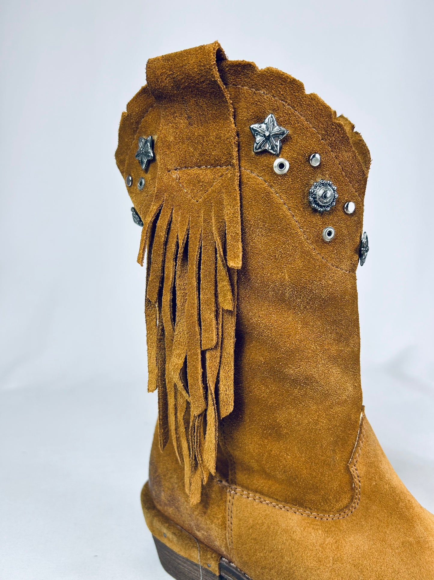 Texano suede frange borchie in pelle n.37