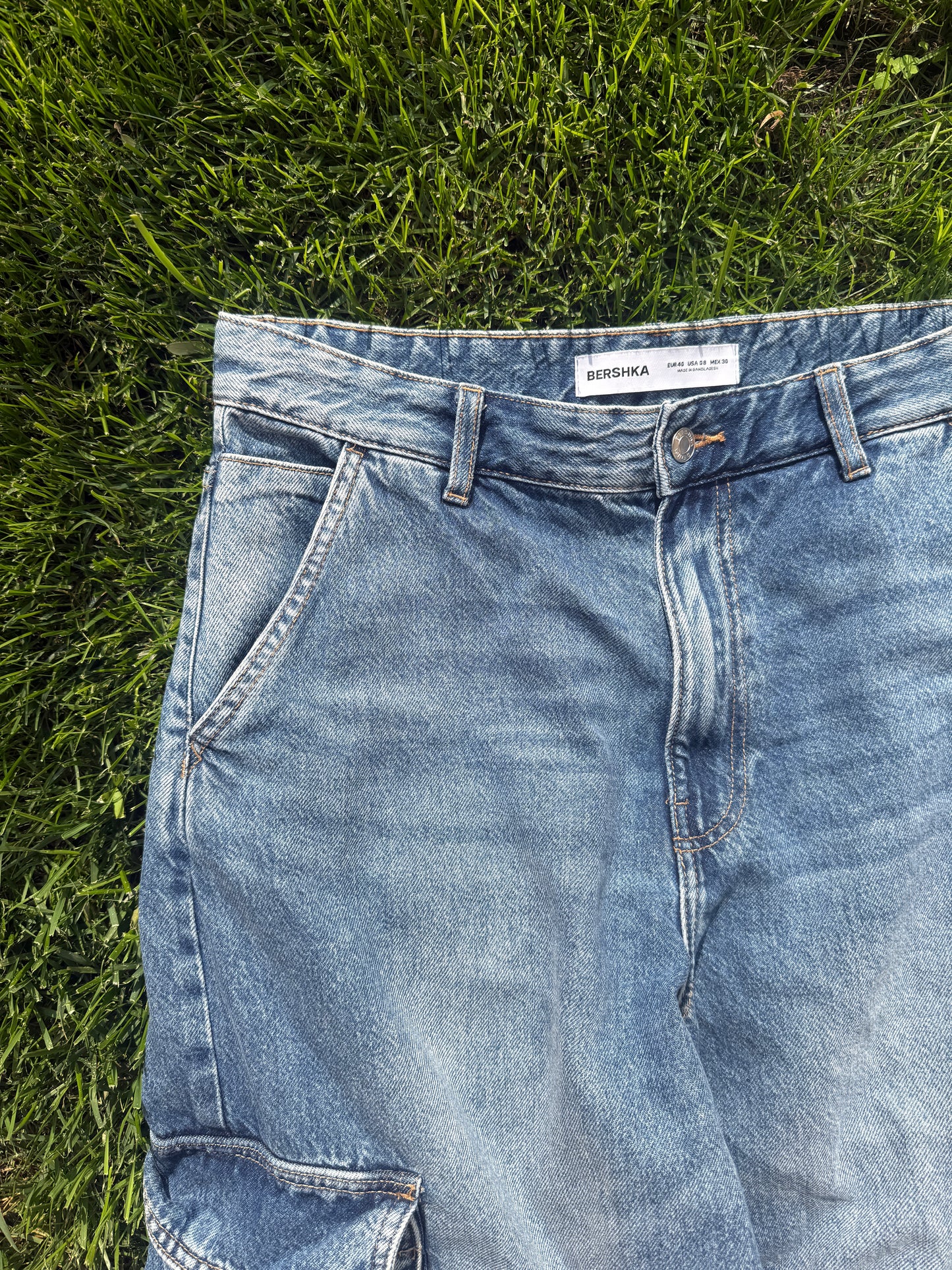 Jeans baggy cargo tg.L