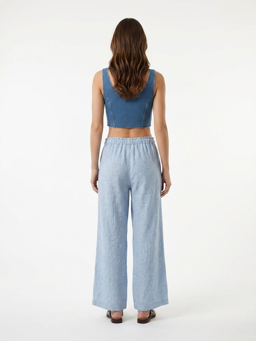 Pantalone palazzo 100% lino