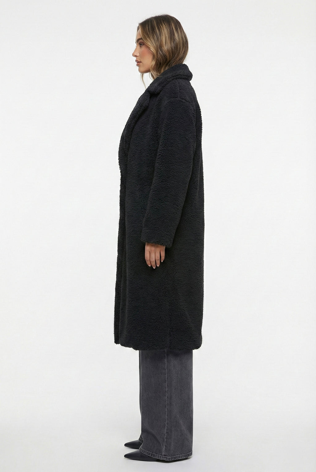 Cappotto teddy doppiopetto