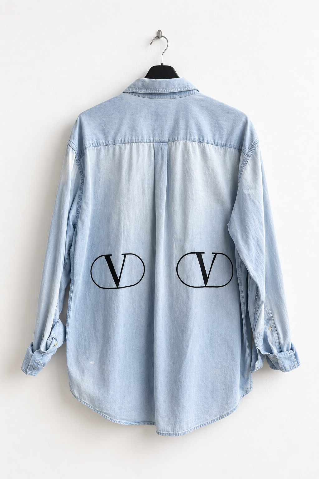 Camicia denim vintage Valentino Garavani reworked