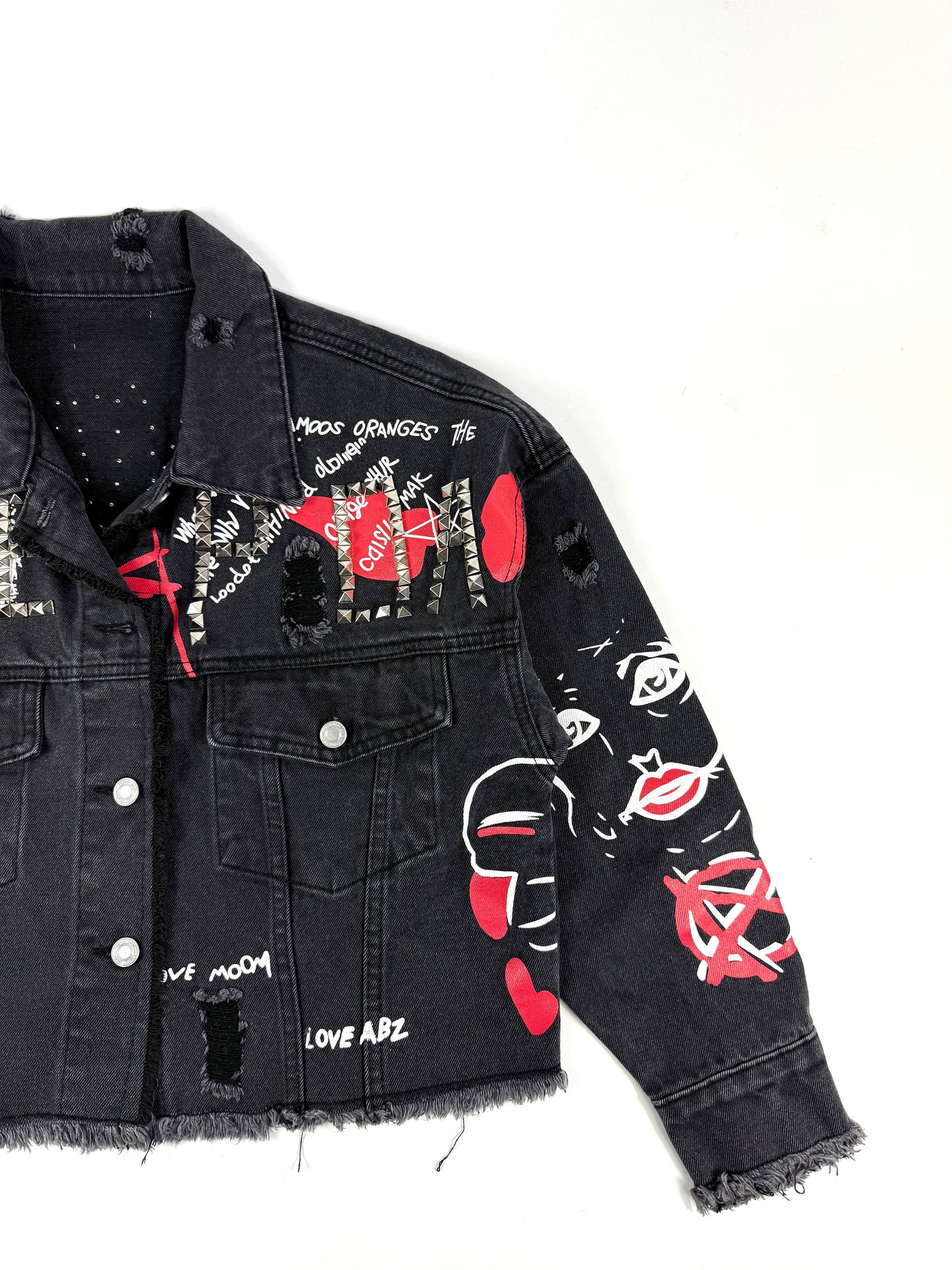 Giacca denim scritte tg.M