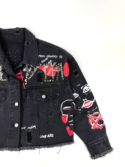 Giacca denim scritte tg.M