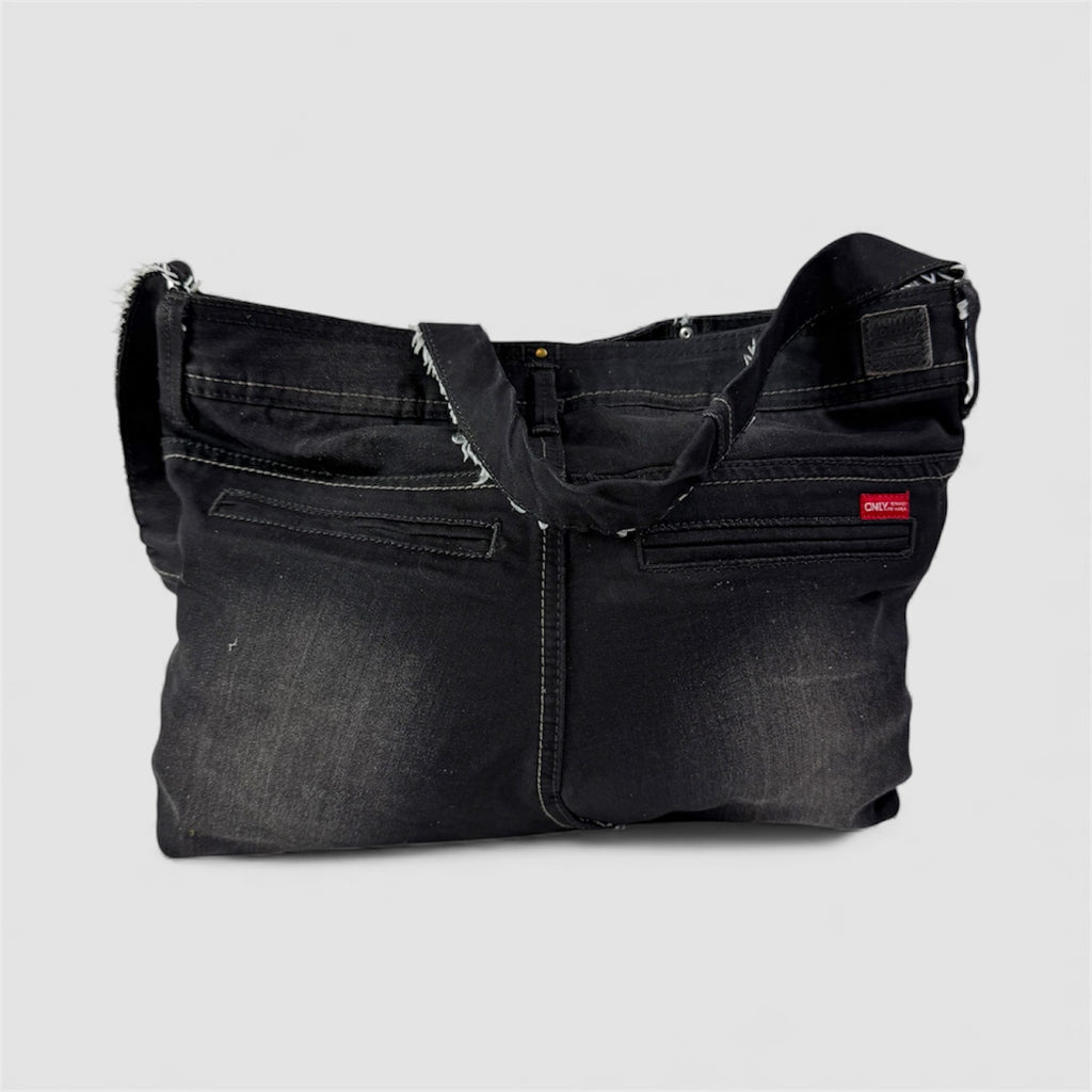 Borsa denim fiori Handmade