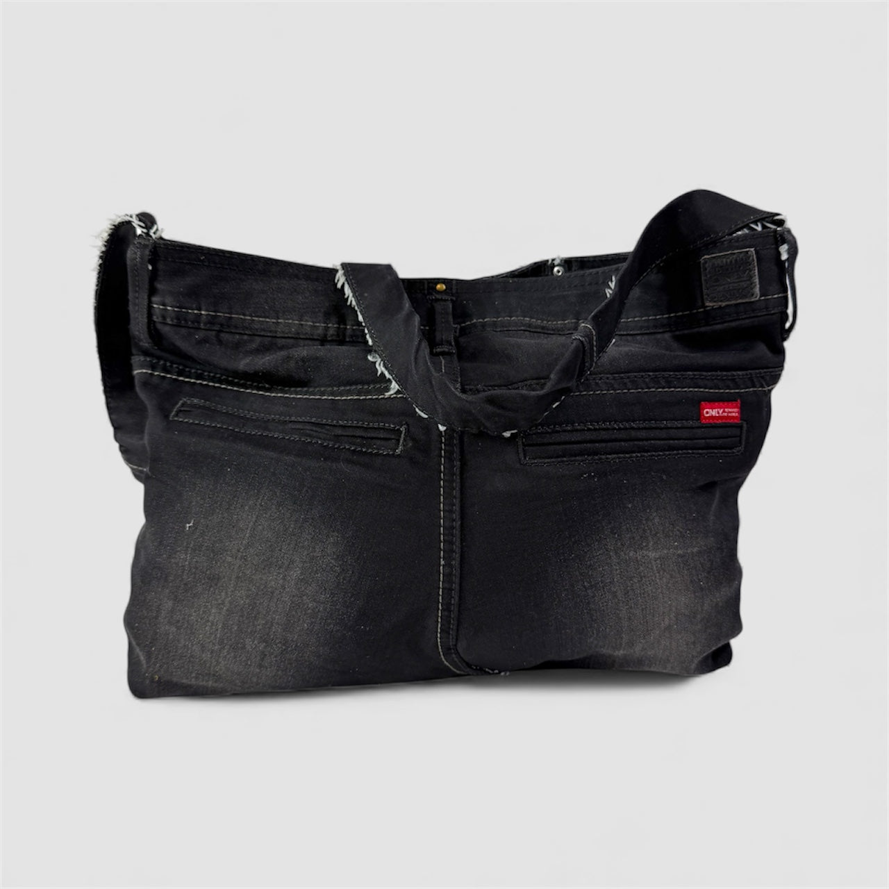 Borsa denim fiori Handmade