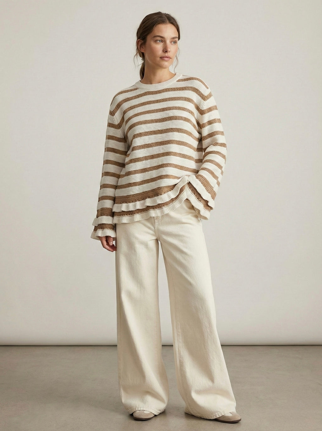 Maglioncino tricot righe 100% cotone