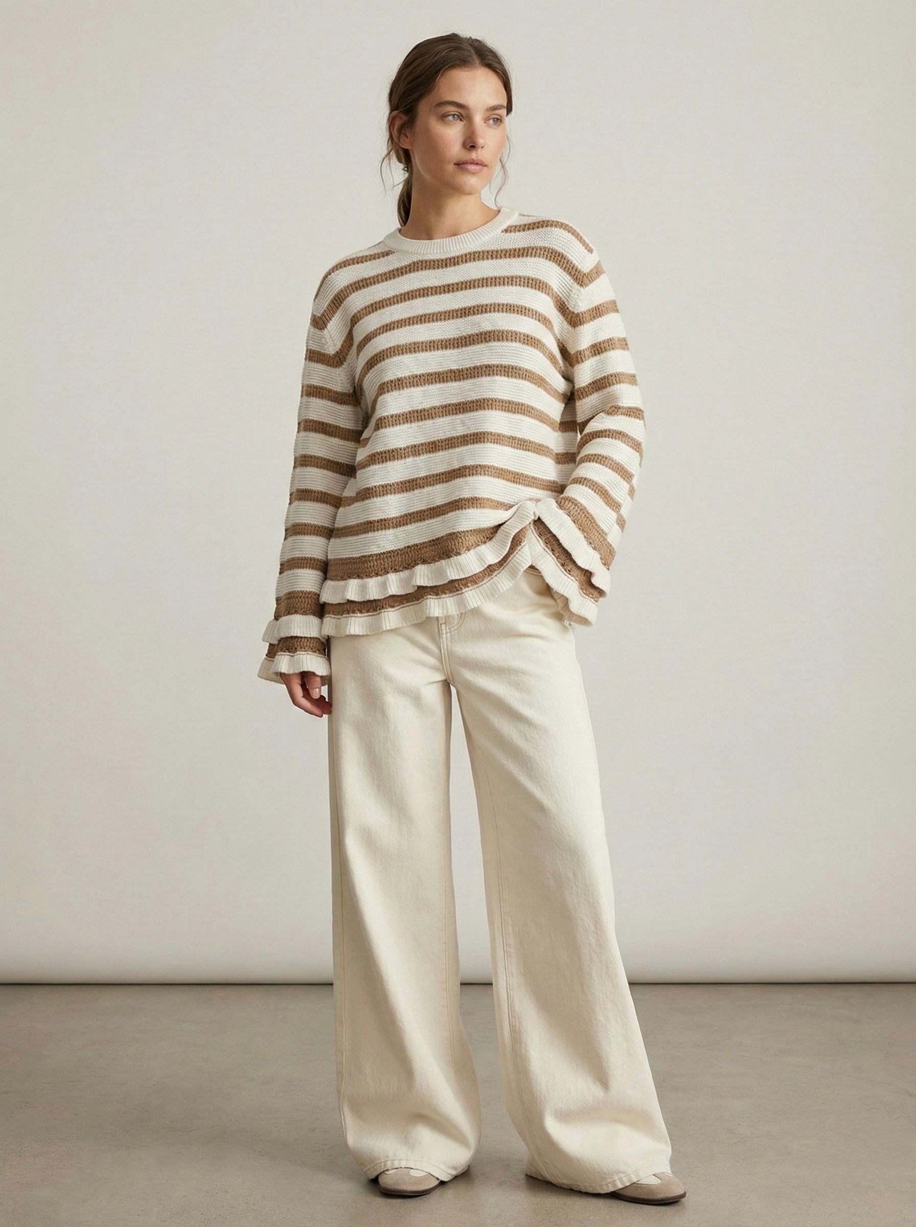 Maglioncino tricot righe 100% cotone