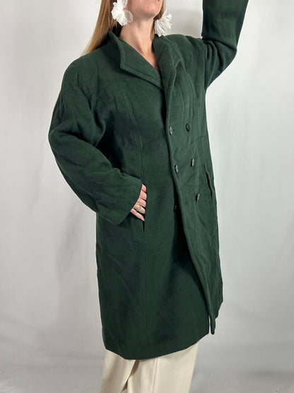 Cappotto doppiopetto verde bosco tg.M