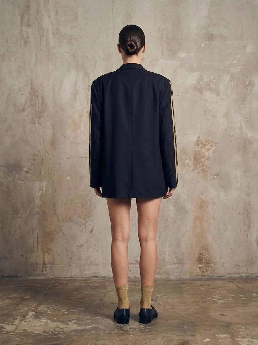 Blazer doppiopetto vintage ‘Gold Adidas’ reworked