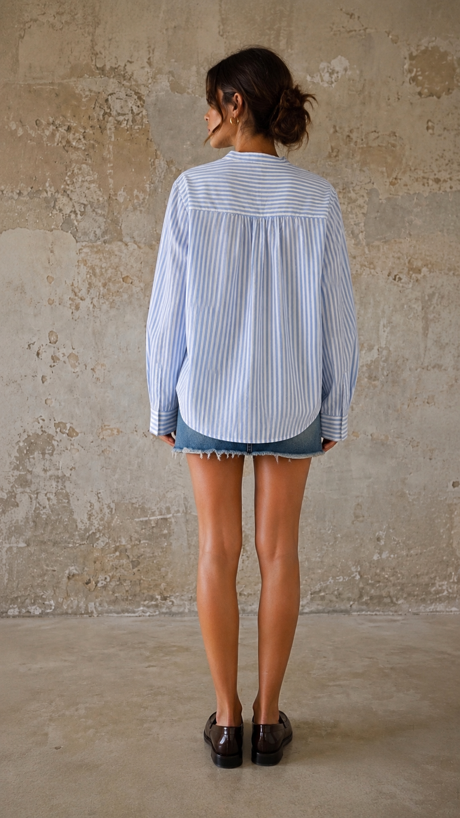 Camicia righe ‘Explosion Flowers’