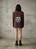 Blazer burgundy doppiopetto ‘Gioconda’ handmade