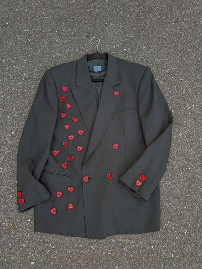 Blazer ‘explosion de cœurs’ handmade