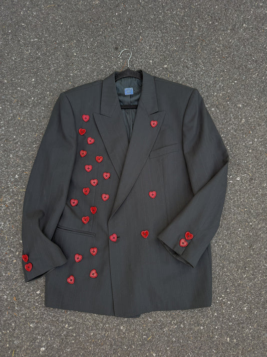 Blazer ‘explosion de cœurs’ handmade
