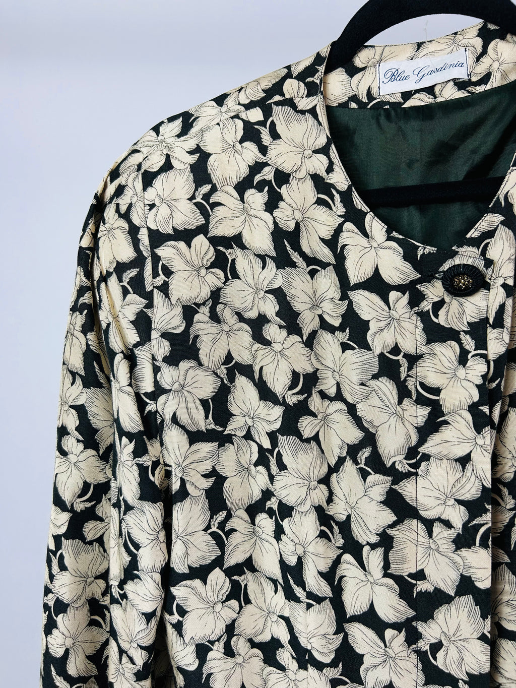 Blazer fantasia fiori tg.M vintage