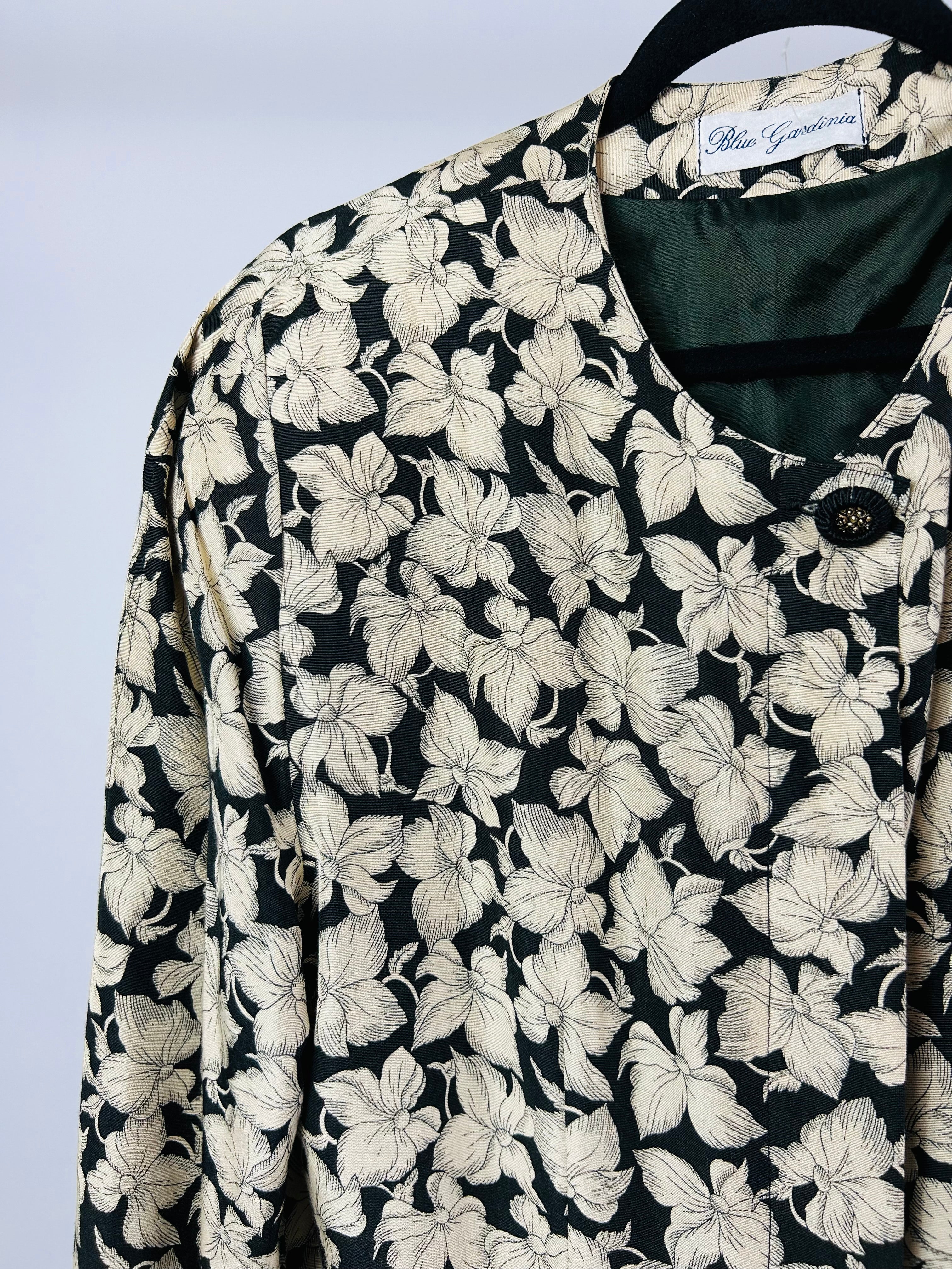 Blazer fantasia fiori tg.M vintage