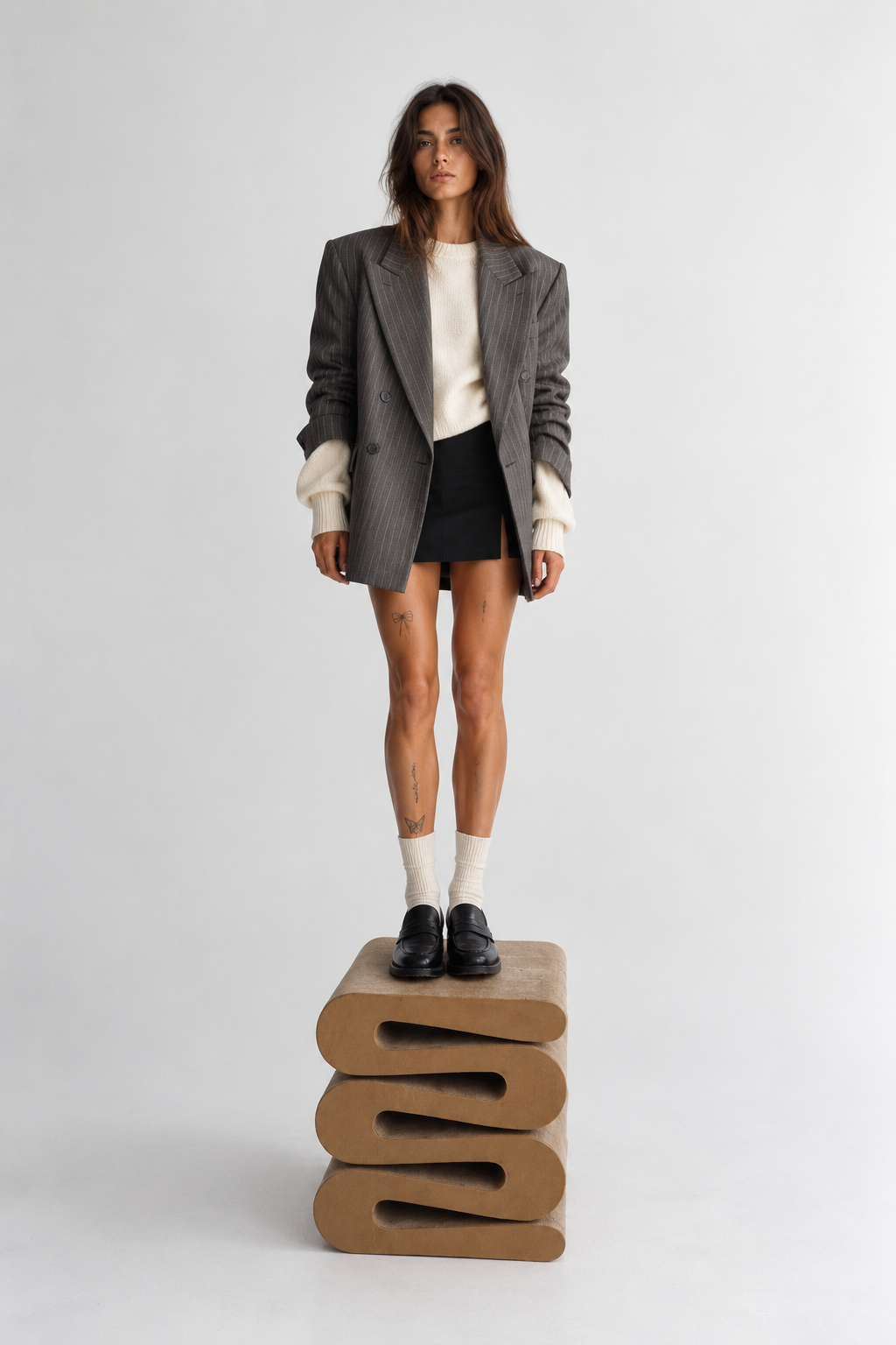 Blazer doppiopetto vintage ‘Take what you need’ 100% lana