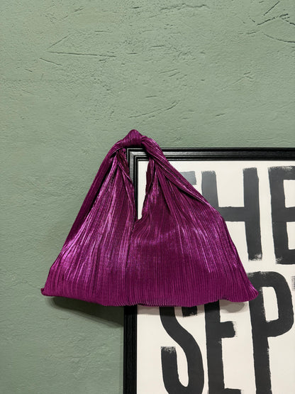 Borsa nodo ‘Purple plisse’