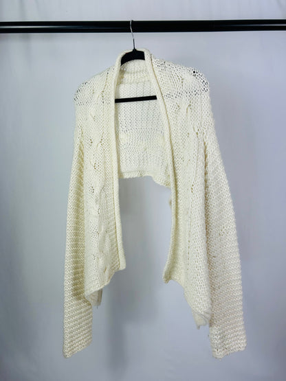 Cardigan tricot panna