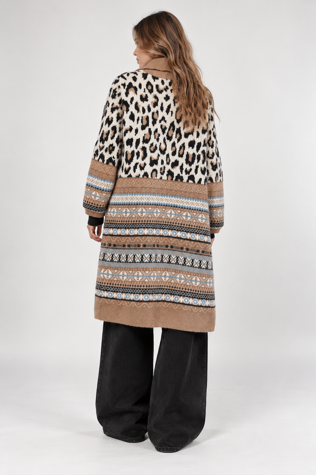 Maxi Cardigan Leopardato