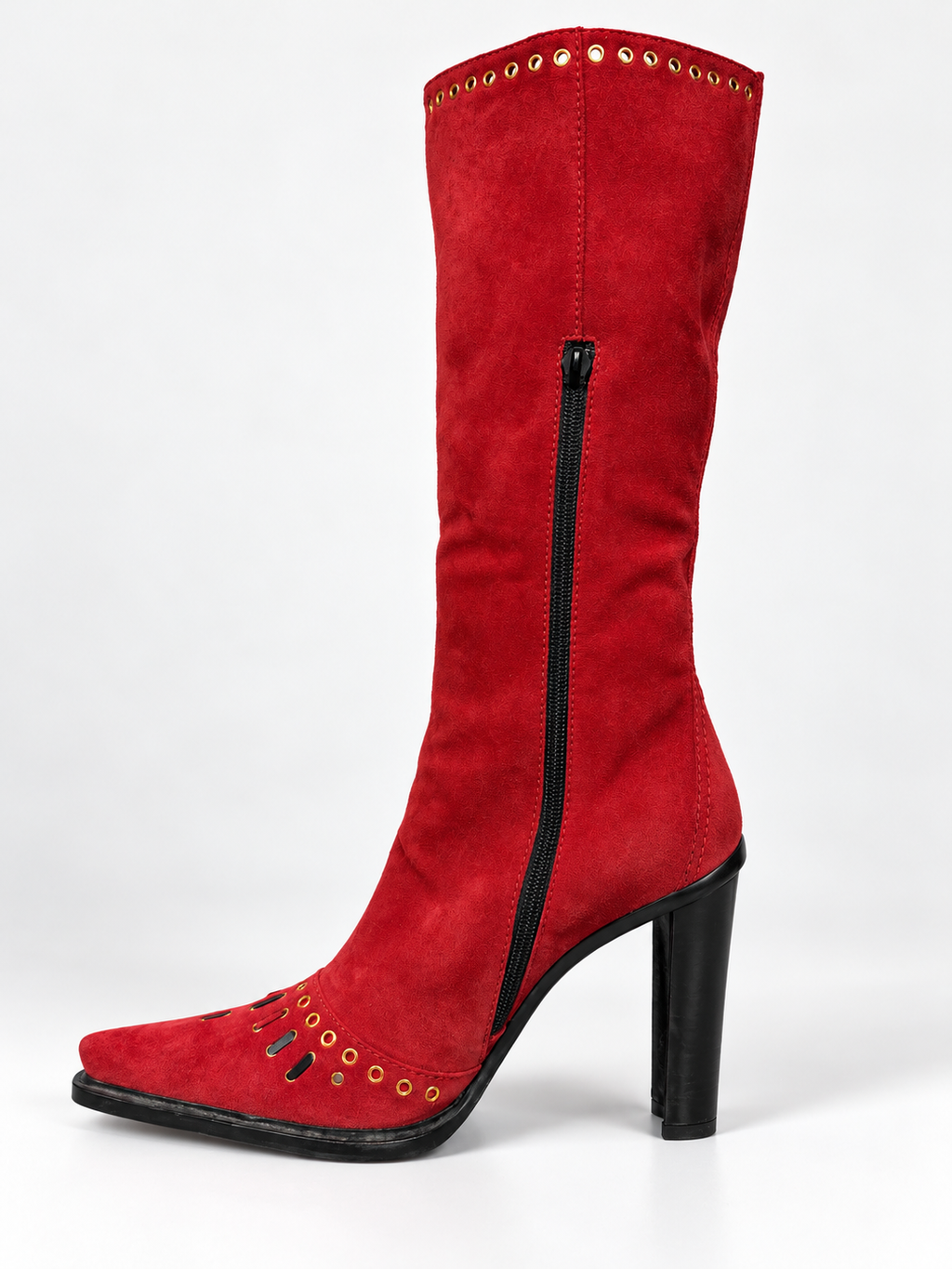 Stivale tacco vintage scamosciato Casadei