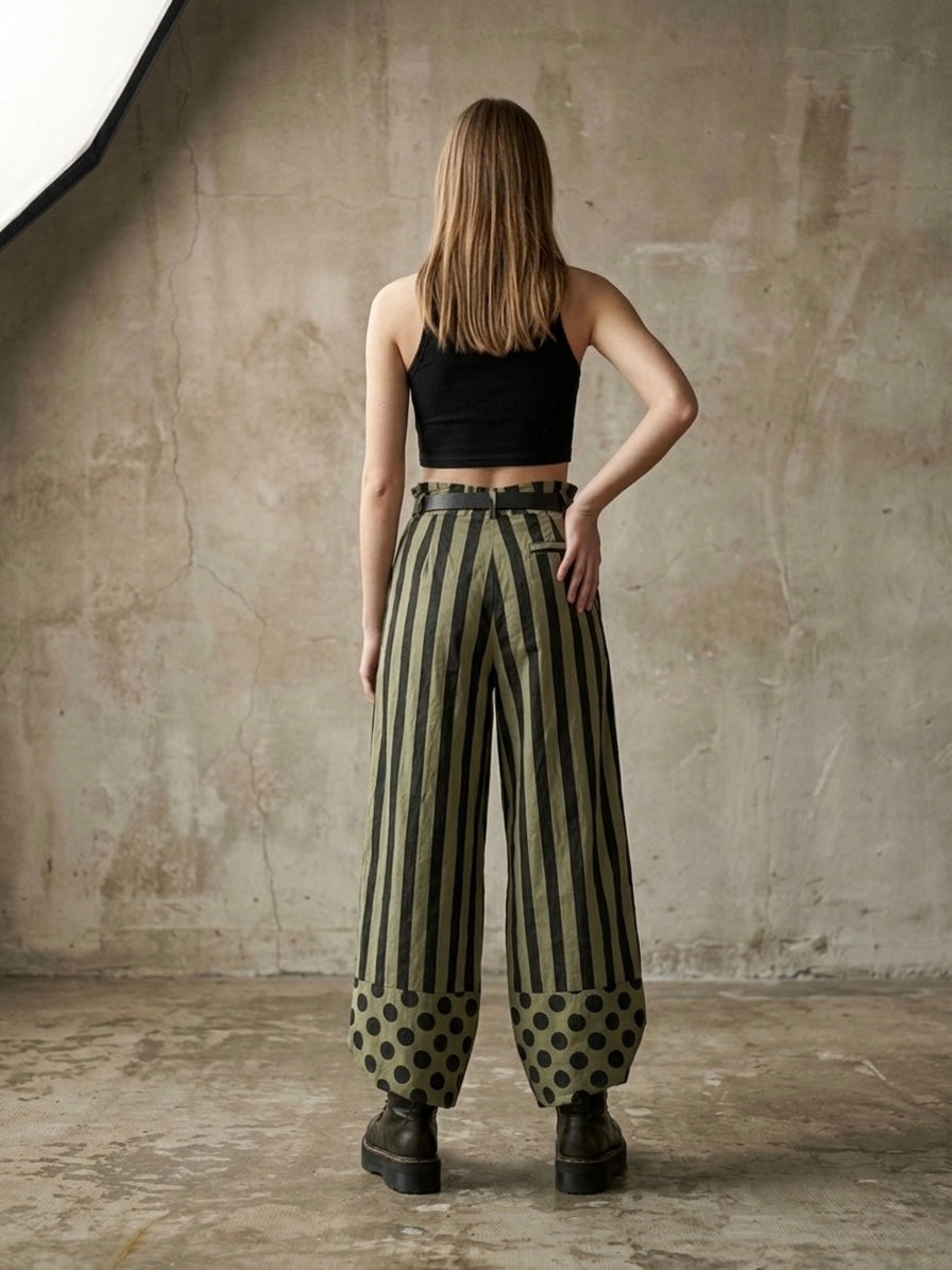 Pantalone righe pois Dixie