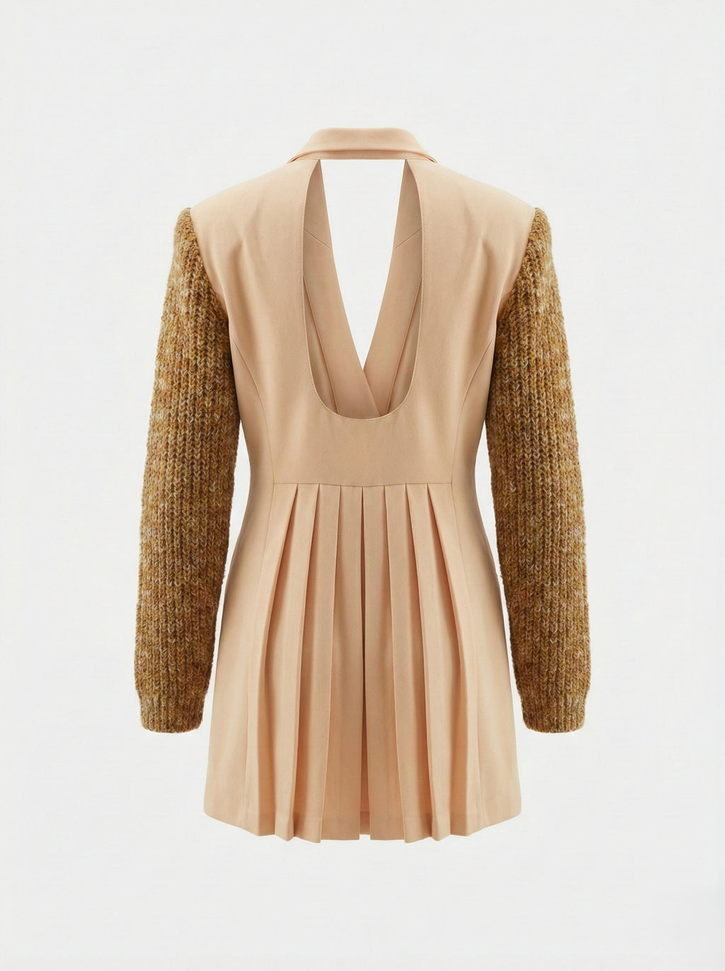 Blazer-robe manteau albicocca & wool handmade