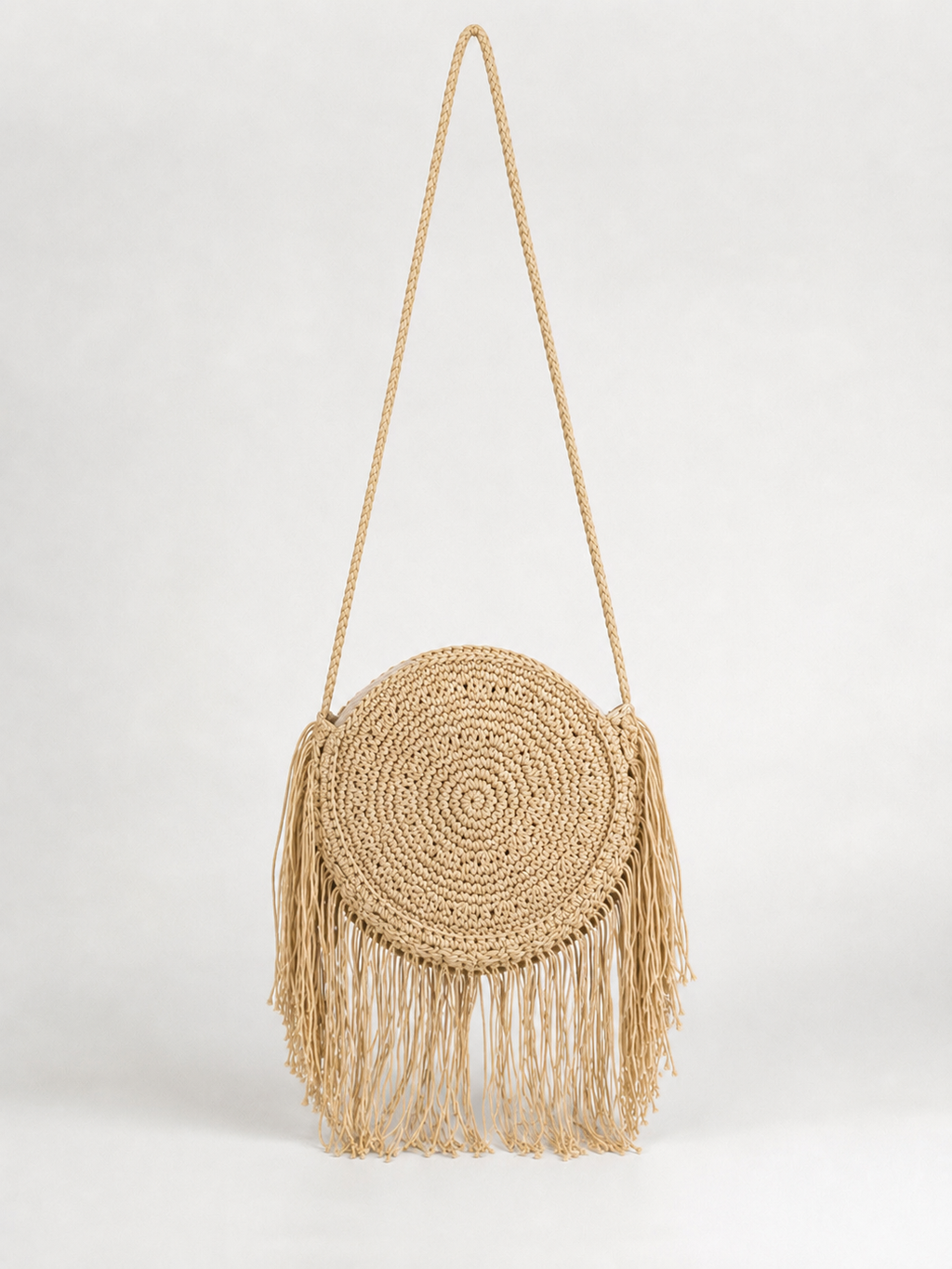 Borsa crochet cotone frange