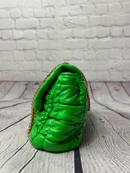 Green pouf bag