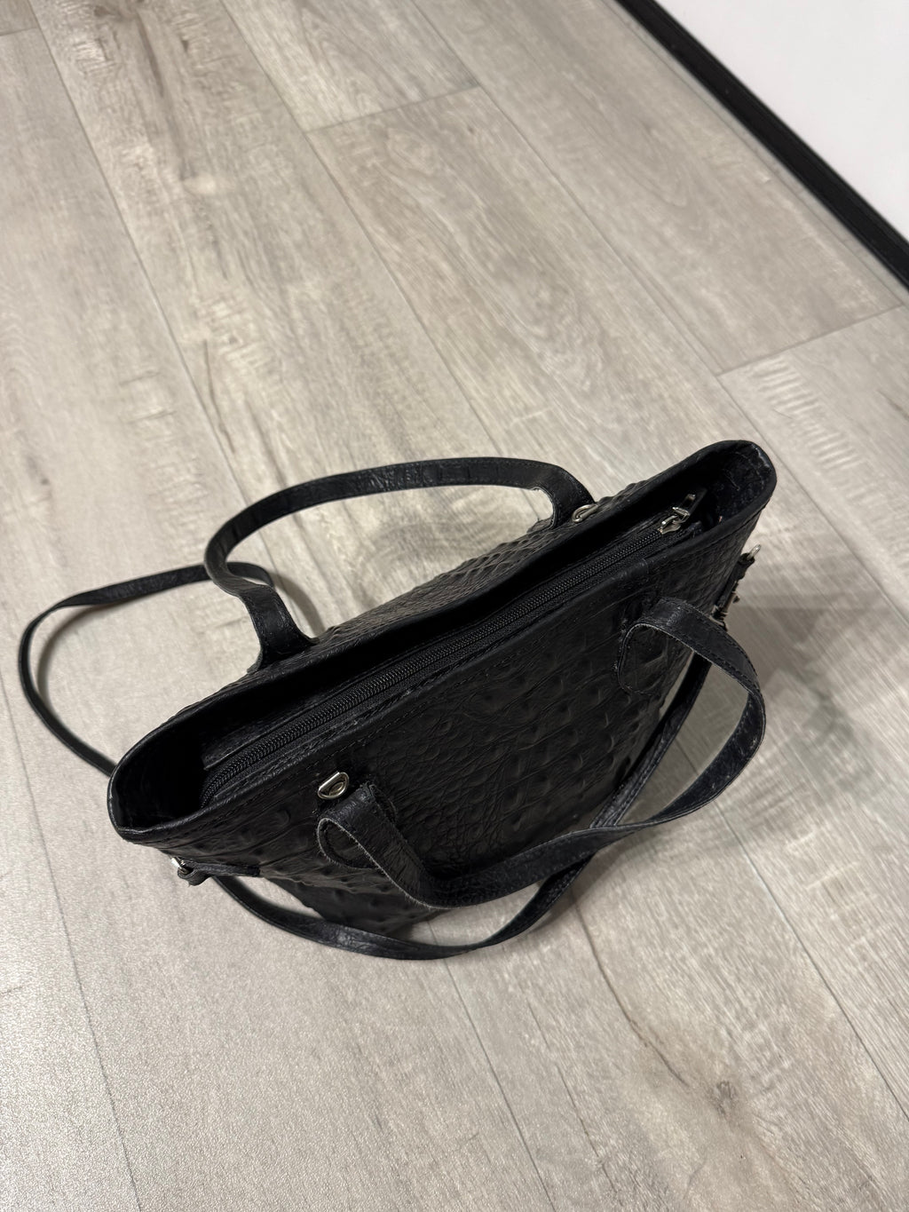 Shopper in pelle stampa cocco
