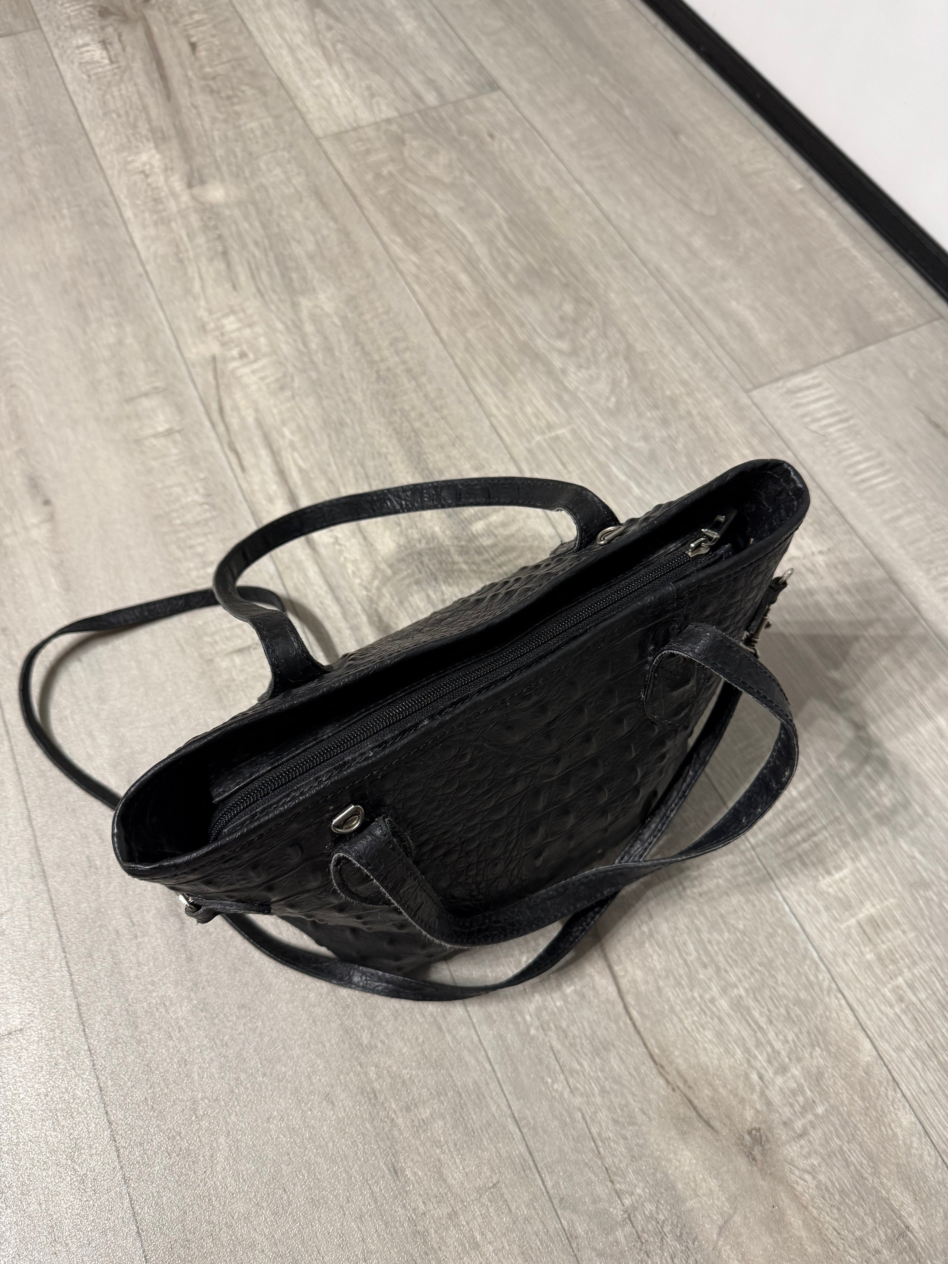 Shopper in pelle stampa cocco