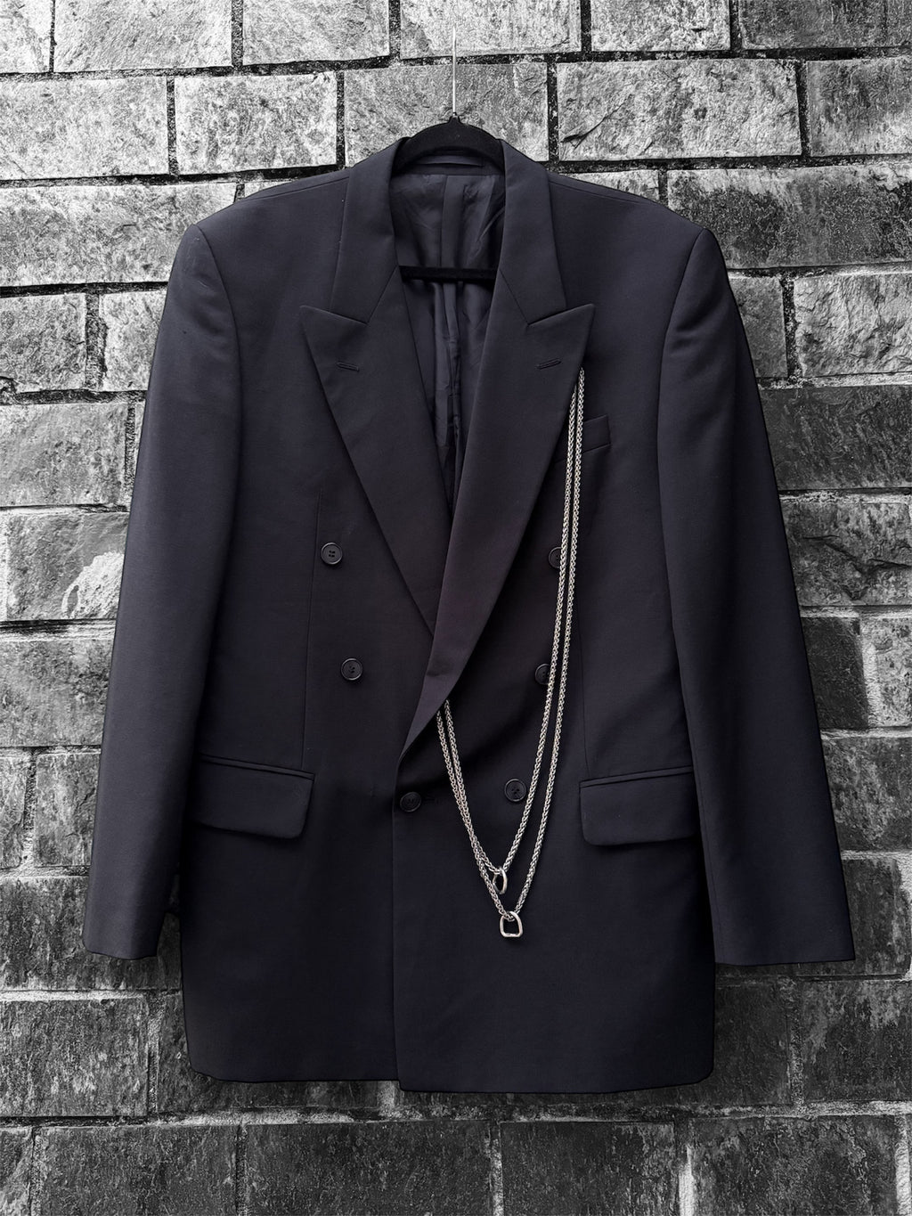 Blazer doppiopetto ‘ Silver Cherry ’ handmade