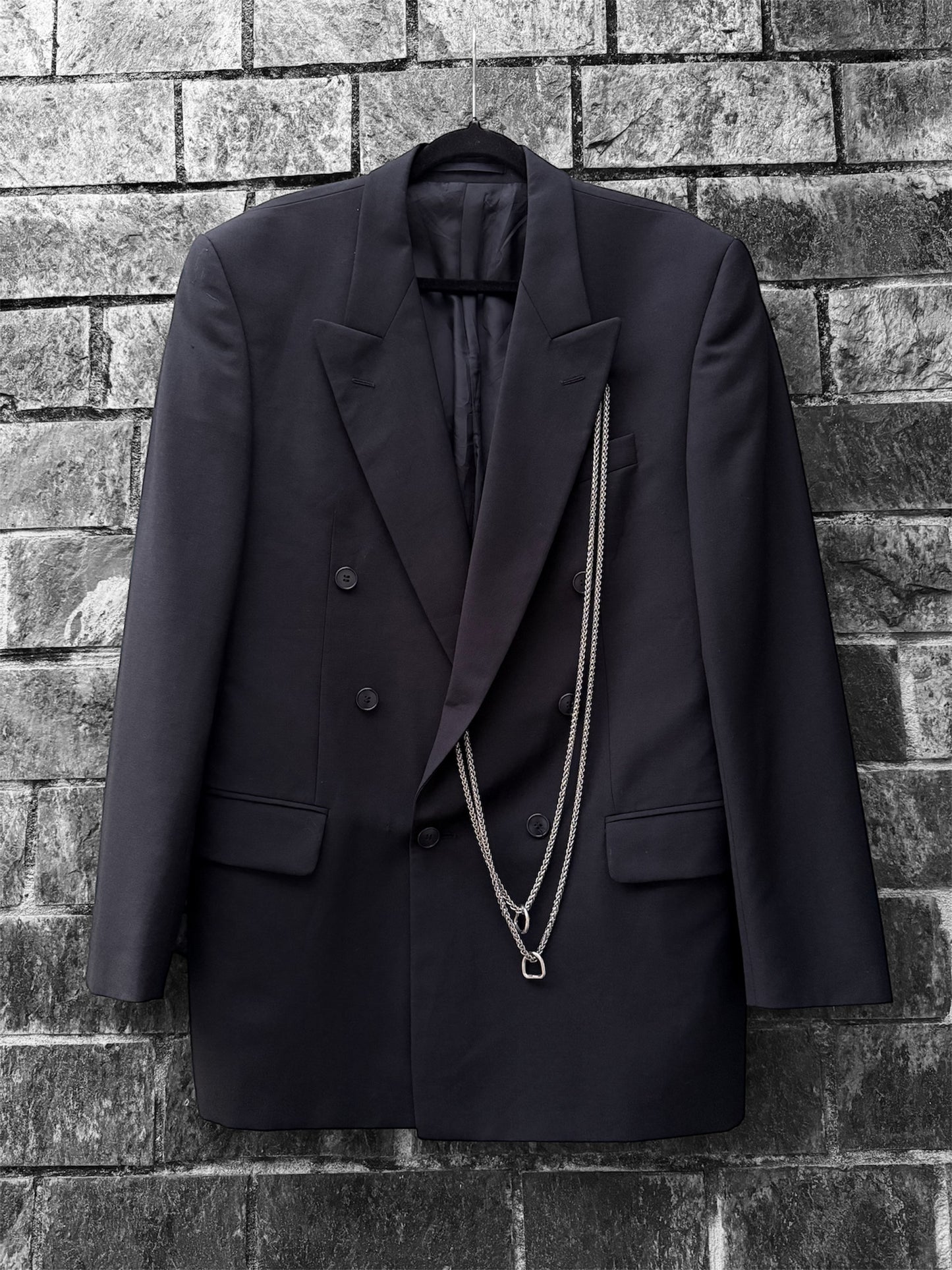 Blazer doppiopetto ‘ Silver Cherry ’ handmade