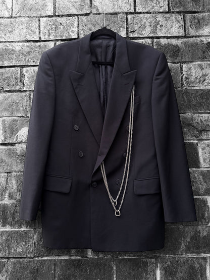 Blazer doppiopetto ‘ Silver Cherry ’ handmade