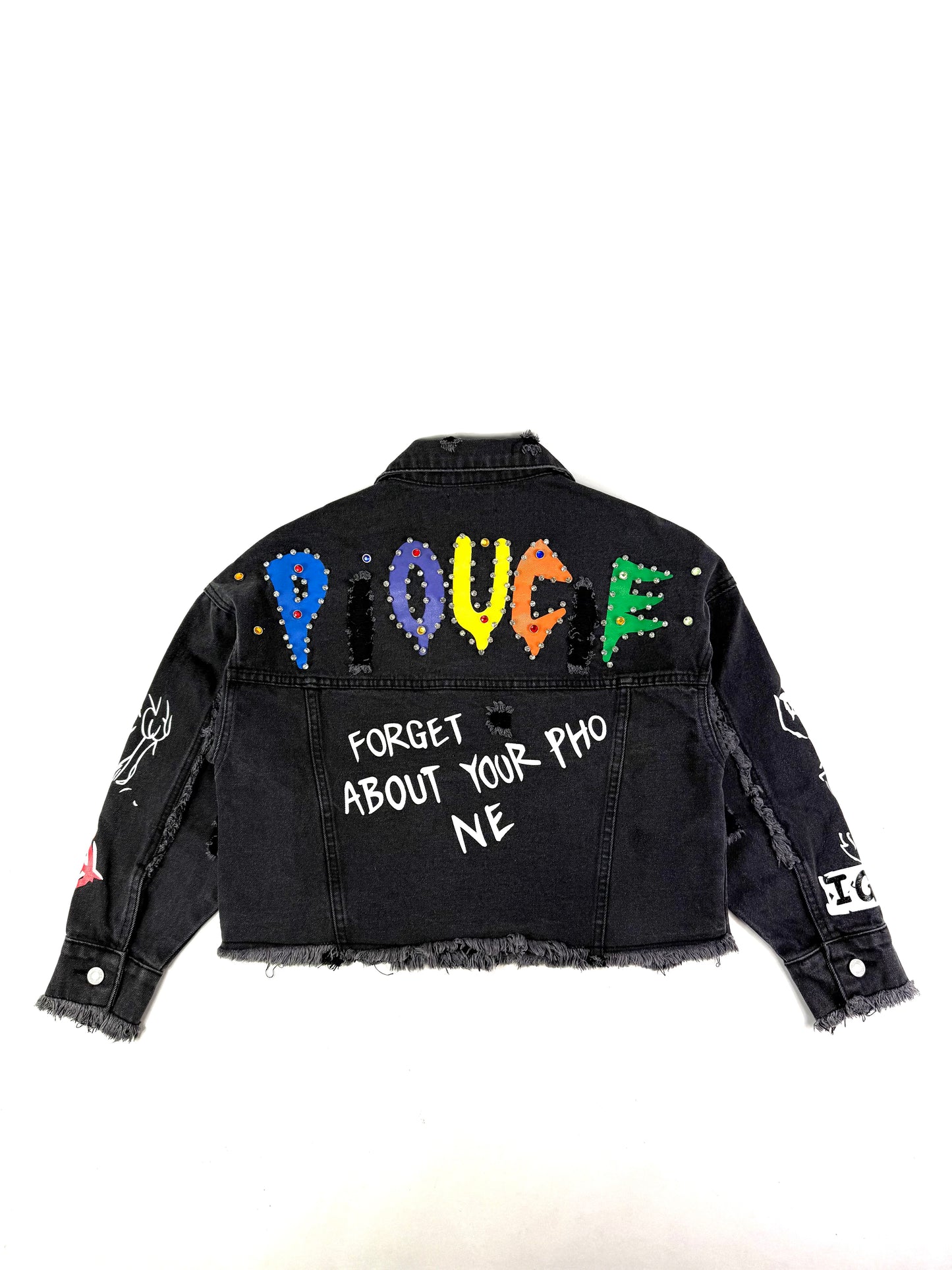 Giacca denim scritte tg.M