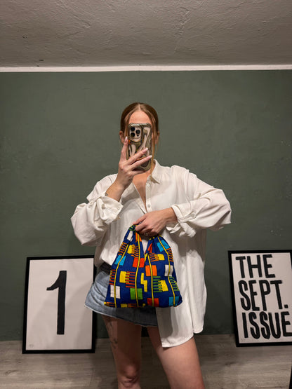 Borsa mini nodo ‘Electric Blocks’ handmade