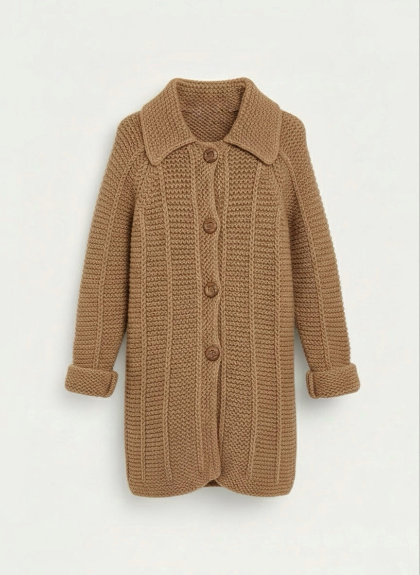Cappotto - cardigan handmade tricot 100% lana